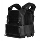 Black QRF Low Visibility Minimalist Plate Carrier with MOLLE webbing and mesh panels