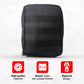 Black tactical pouch with MOLLE webbing for emergency response and first responders