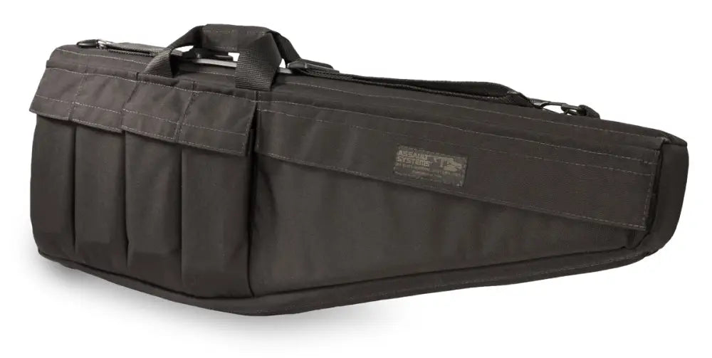 Black tactical rifle case with compartments from Original Assault Systems for secure storage