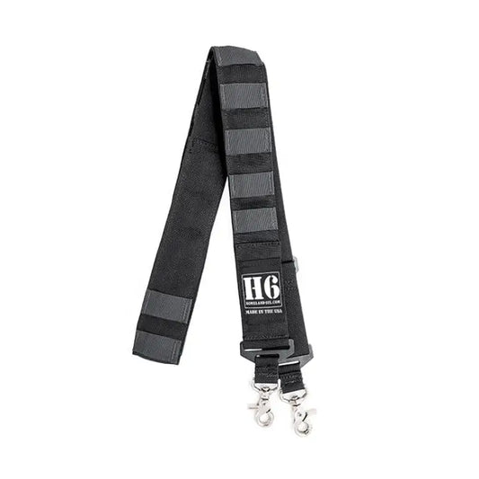 Black tactical shoulder strap with metal clips for H6 Frontline Radio Strap Kit