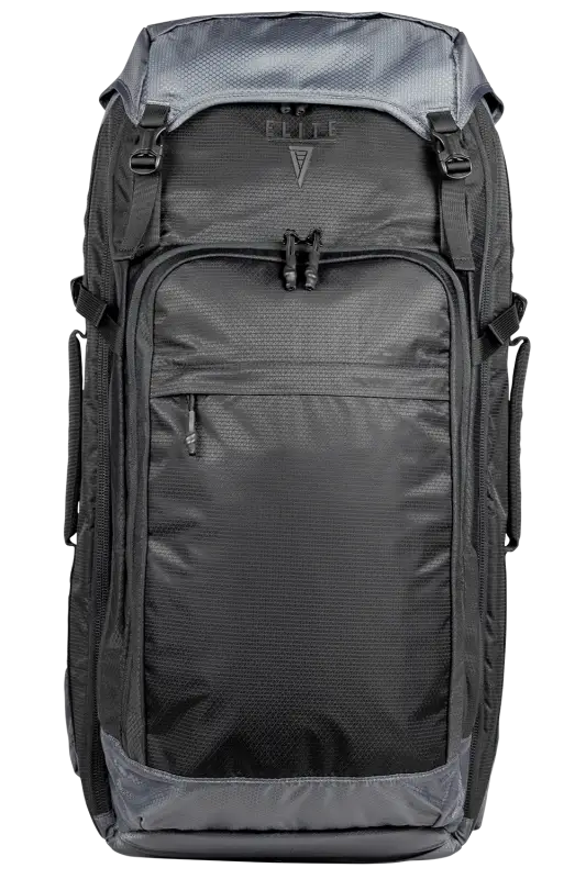 Black tactical-style Discreet Rifle Backpack with removable magazine pouch and adjustable tie-down