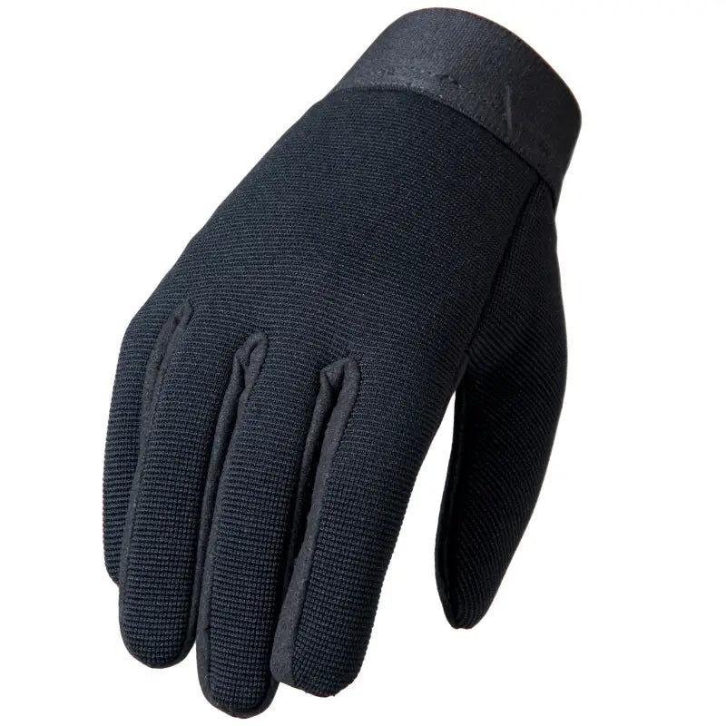 Black tactical glove with reinforced palm, Hot Leathers GVM2005 Plain Black Mechanics Gloves