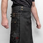 Black Tactical Utility Kilt with Buckle Straps and Cargo Pockets in Standard Utility Kilt style