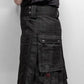 Black Isle Tartan Utility Kilt featuring a pleated design and multiple cargo pockets