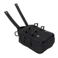 Black tactical utility pouch with MOLLE straps for gunshot bag and trauma bag use
