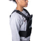 Black tactical vest worn over gray sweatshirt, showcasing 10’’x12’’ Level III Bulletproof Vest