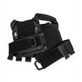 Black tactical vest with MOLLE webbing for QRF Plate Carrier and wearing body armor