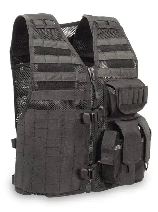 Black tactical vest MVP Ammo Adapt with multiple pouches and MOLLE webbing for versatility