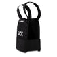 Black tactical vest with shoulder straps labeled BACK, ideal for ProtectVest® - Fast, NIJ Level IIIA