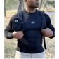 Black tactical vest with XX logo and shoulder straps for Maxx-Dri Silver Elite Shirt