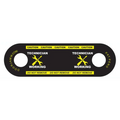 Black warning tag with yellow Caution text for Technician DoorJamm at 200 degrees Fahrenheit