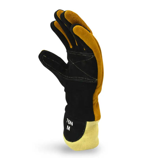 Black and tan work glove from MFA83 Structural Gloves series, durable structural gloves