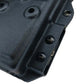 Black textured holster for Motorola APX 7000 with mounting screws and rivets