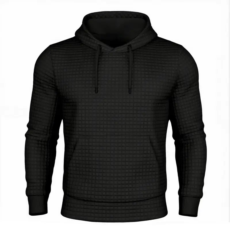 Black textured Hooded Sweatshirt with hand pocket for Standoff Concealment Hoodie Mk.II