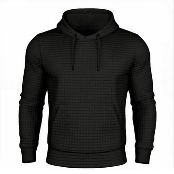 Black textured Hooded Sweatshirt with hand pocket for Standoff Concealment Hoodie Mk.II
