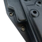 Black Kydex holster with rivets for Motorola APX 7000 Radio, compatible with G-Code paddle