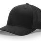 Black Trucker Hat with Leather Patch for Firefighter and First Responders - Dumpster Fire