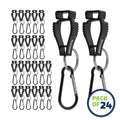 Black utility clip set for Glove Clip Safety Holder with Carabiner, ideal safety holder