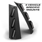 Black vehicle light mounts for Feniex Quantum 2.0 Pillar Mount for first responders