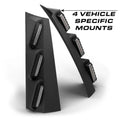 Black vehicle light mounts for Feniex Quantum 2.0 Pillar Mount for first responders
