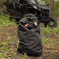 Black waterproof roll-top dry bag with red accent for SXS Off-Road Recovery Kit