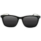 Black Wayfarer-style Solect Navigator Polarized Sunglasses with gray polarized lens