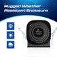 Black weather-resistant speaker from UBL Large 100-Watt Series for outdoor sound