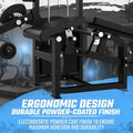 Black weight machine for prone leg curl at SFE Commercial Leg Extension Prone Leg Curl Combo