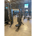Black weight training machine SFE Selectorized Pec Fly Rear Delt Machine with 250lb stacks