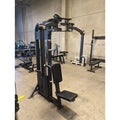 Black weight machine with seat, SFE Selectorized Pec Fly/Rear Delt Machine for workouts
