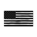 Black and white American flag with 50 stars and 13 stripes for Firefighter Gift