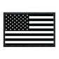 Black and white American Flag patch with embroidered border for velcro® loop surface