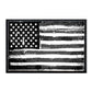 Black and white distressed American flag patch for velcro loop surface use