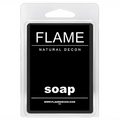 Black and white Flame Natural Decon soap bar with activated charcoal and natural ingredients