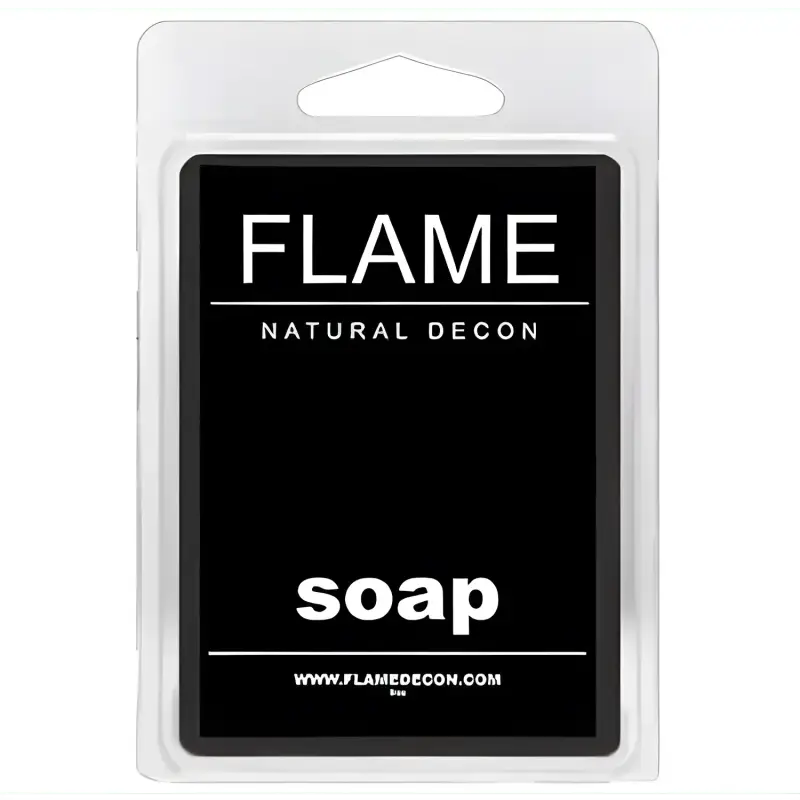 Black and white Flame Natural Decon soap bar with activated charcoal and natural ingredients