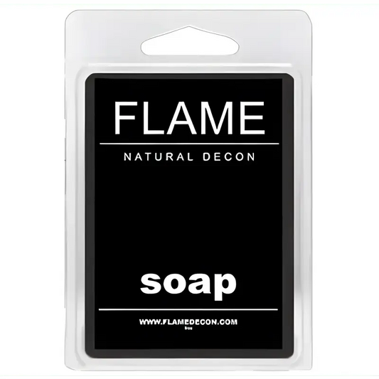 Black and white Flame Natural Decon soap bar with activated charcoal and natural ingredients