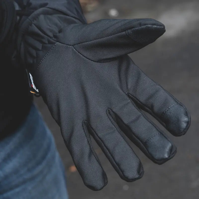 Black winter glove with textured fabric from M-Tac Gloves Soft Shell Thinsulate