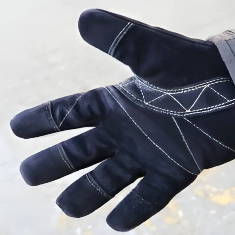 Black MK-1 Structural Firefighting Glove with Kevlar Knit Protection and white stitching