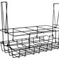 Black wire over-the-door basket for firefighter and police first responders storage