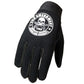 Black work glove featuring white skull logo, Hot Leathers GVM2013 2nd Amendment design