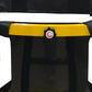 Black and yellow LINE2design-USA emergency evacuation manual track stair chair with red accents