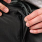 Black zippered pocket on dark Carrier Traveler Joggers with concealed carry and carrier retention waistband