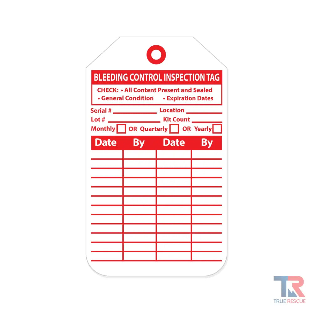 Bleeding Control Inspection Tag - Inspection Tag