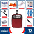 Red Bleeding Control Kit by True Rescue with SAM XT Tourniquets and essential supplies