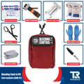 Red Bleeding Control Kit by True Rescue with SAM XT Tourniquets and first aid supplies