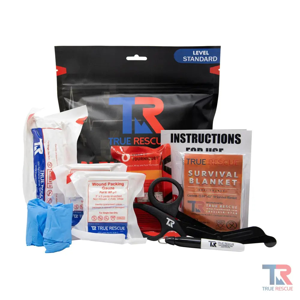 Bleeding Control Kit by True Rescue - Mylar - Standard Kit - Bleeding Control Kit