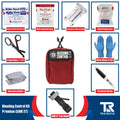 Red Bleeding Control Kit by True Rescue with SAM XT tourniquets and first aid supplies