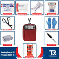 Red Bleeding Control Kit by True Rescue with SAM XT Tourniquets and first aid supplies