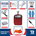 Red Bleeding Control Kit by True Rescue with SAM XT Tourniquets and first aid supplies