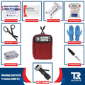 Red Bleeding Control Kit by True Rescue with SAM XT Tourniquets and first aid supplies